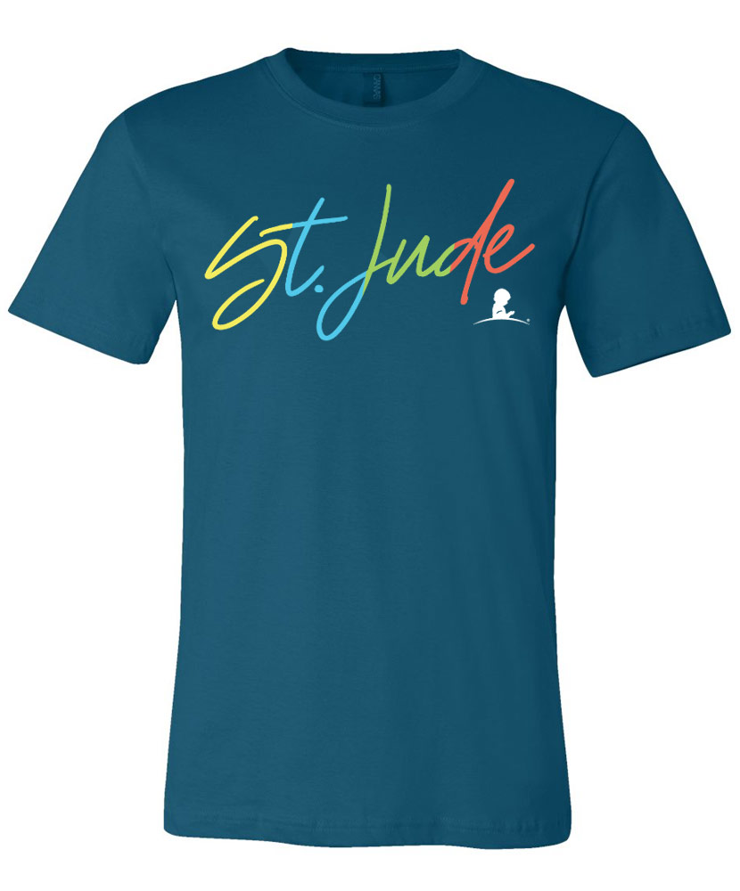 Multi-Colored St. Jude Script T-Shirt